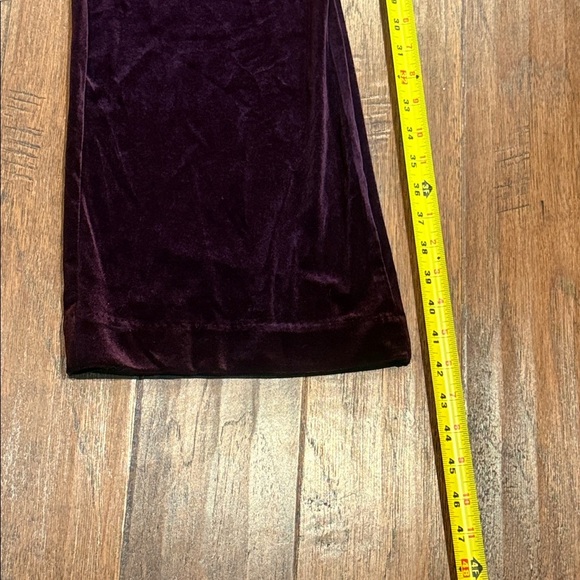 NWT! Size 10 Velvet Wide-Leg Pants in Deep Burgundy - Picture 12 of 14